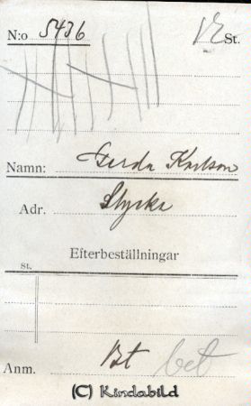 Gerda Karlsson Slycke
Gerda Karlsson Slycke
Nyckelord: Karlsson Slycke