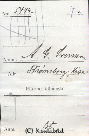 A G Svensson Strömsborg Kisa
A G Svensson Strömsborg Kisa
Nyckelord: Svensson Strömsborg