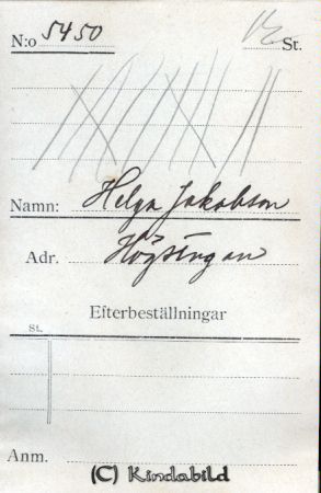 Helga Jakobsson Högstugan
Helga Jakobsson Högstugan
Nyckelord: Jakobsson Högstugan