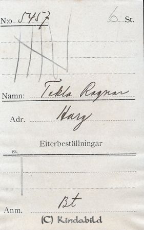 Tekla Ragnar Harg
Tekla Ragnar Harg
Nyckelord: Ragnar Harg