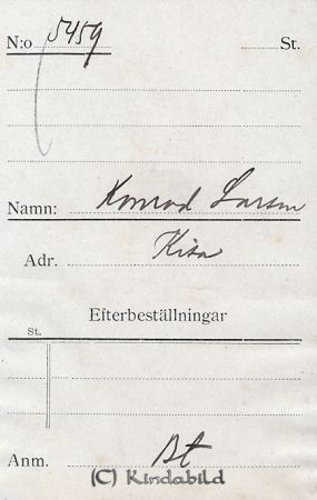 Konrad Larsson Kisa
Konrad Larsson Kisa
Nyckelord: Konrad Larsson