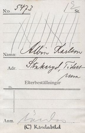Albin Karlsson Stakeryd Tidersrum
Albin Karlsson Stakeryd Tidersrum
Nyckelord: Karlsson Stakeryd