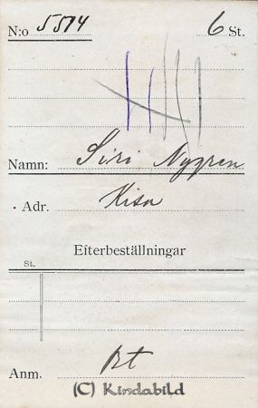 Siri Nygren Kisa
Siri Nygren Kisa
Nyckelord: Nygren Kisa