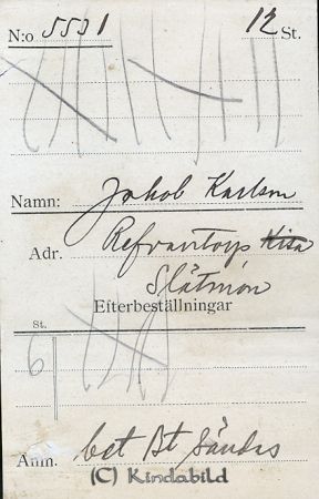 Jakob Karlsson Refvantorp Slätmon
Jakob Karlsson Refvantorp Slätmon
Nyckelord: Karlsson Refvantorp