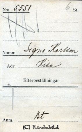 Signe Karlsson Kisa
Signe Karlsson Kisa
Nyckelord: Signe Karlsson