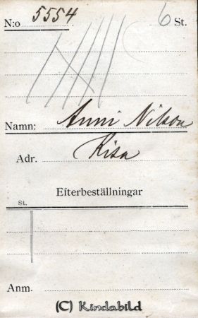 Anni Nilsson Kisa
Anni Nilsson Kisa
Nyckelord: Anni Nilsson