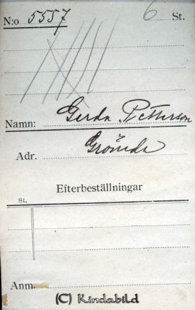 Gerda Pettersson  Grönede
Gerda Pettersson  Grönede
Nyckelord: Pettersson Grönede