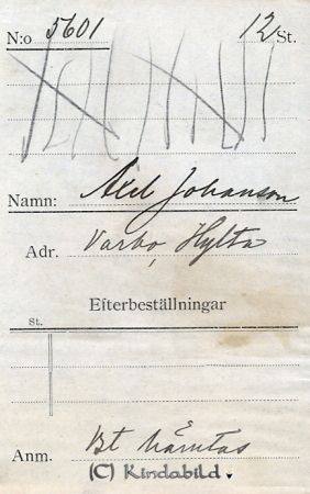 Axel Johansson Varbo Hylta
Axel Johansson Varbo Hylta
Nyckelord: Johansson Varbo
