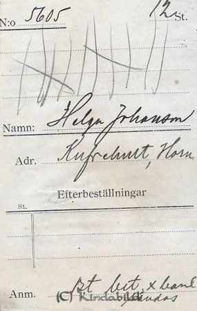Helga Johansson Kufvehult Horn
Helga Johansson Kufvehult Horn
Nyckelord: Johansson Kufvehult