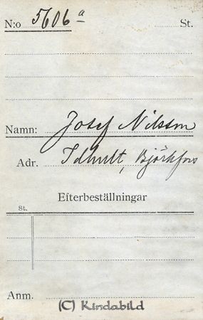 Josef Nilsson Idhult Björkfors
Josef Nilsson Idhult Björkfors
Nyckelord: Nilsson Idhult