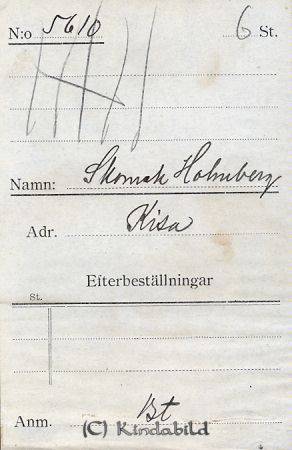 Skomak. Holmberg Kisa
Skomak. Holmberg Kisa
Nyckelord: Skomak. Holmberg