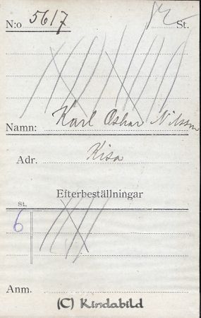 Karl Oskar Nilsson Kisa
Karl Oskar Nilsson Kisa
Nyckelord: Karl Oskar Nilsson