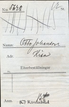 Otto Johansson Kisa
Otto Johansson Kisa
Nyckelord: Otto Johansson