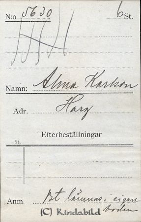 Alma Karlsson Harg
Alma Karlsson Harg
Nyckelord: Karlsson Harg