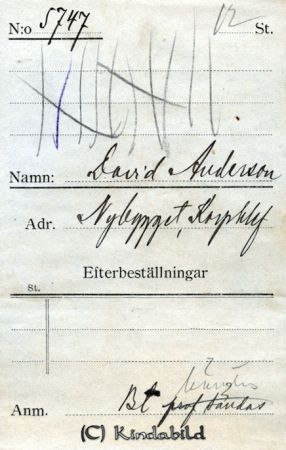 David Andersson Nybygget Korpklef
David Andersson Nybygget Korpklef
Nyckelord: Andersson Nybygget Korpklef Korpklev