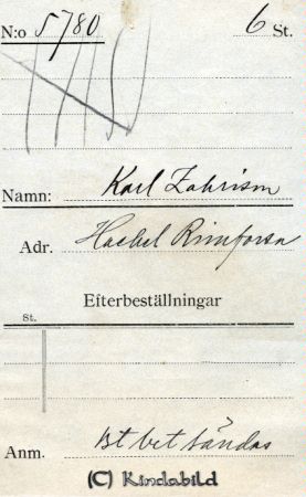 Karl Zackrisson Hackel Rimforsa
Karl Zackrisson Hackel Rimforsa
Nyckelord: Zackrisson Hackel