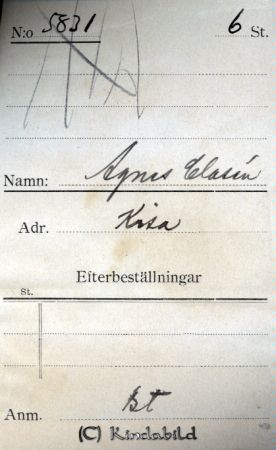Agnes Clasén Kisa
Agnes Clasén Kisa
Nyckelord: Agnes Clasén