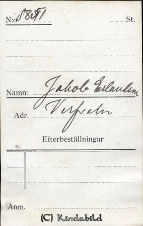 Jakob Erlandsson Verfveln
Jakob Erlandsson Verfveln
Nyckelord: Jakob Erlandsson