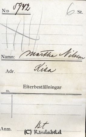 Märtha Nilsson Kisa
Märtha Nilsson Kisa
Nyckelord: Märtha Nilsson