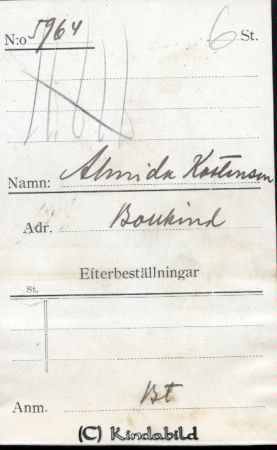 Almida Kastensson Bollkind
Almida Kastensson Bollkind
Nyckelord: Almida Kastensson