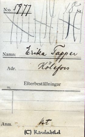 Erika Tapper Kölefors
Erika Tapper Kölefors
Nyckelord: Tapper Kölefors