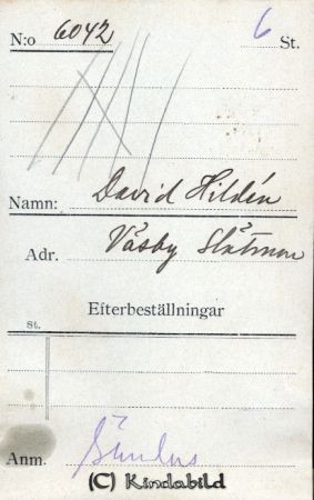 David Hildén Väsby Slätmon
David Hildén Väsby Slätmon
Nyckelord: Hildén Väsby