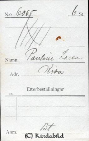 Pauline Larsson Kisa
Pauline Larsson Kisa
Nyckelord: Pauline Larsson