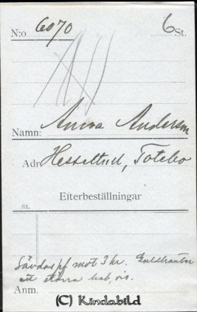 Anna Andersson Hesseltnel Totebo
Anna Andersson Hesseltnel Totebo
Nyckelord: Andersson Totebo