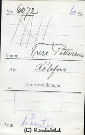Ture Pettersson Kölefors
Ture Pettersson Kölefors
Nyckelord: Pettersson Kölefors
