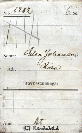 Elsa Johansson Kisa
Elsa Johansson Kisa
Nyckelord: Elsa Johansson