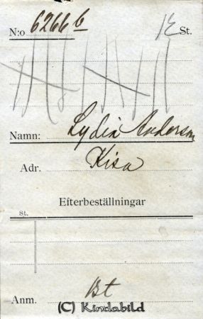 Lydia Andersson Kisa
Lydia Andersson Kisa
Nyckelord: Lydia Andersson