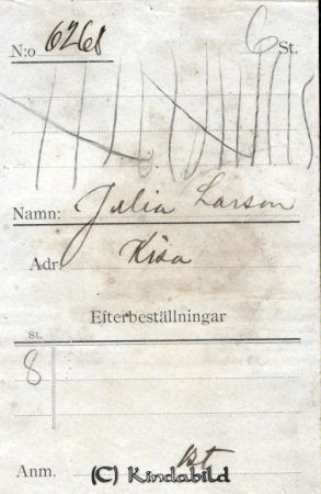 Julia Larsson  Kisa
Julia Larsson  Kisa
Nyckelord: Julia Larsson