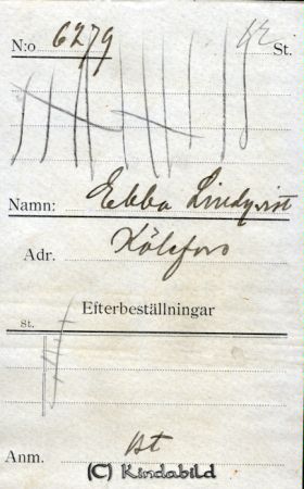 Ebba Lindqvist  Kölefors
Ebba Lindqvist  Kölefors
Nyckelord: Lindqvist Kölefors