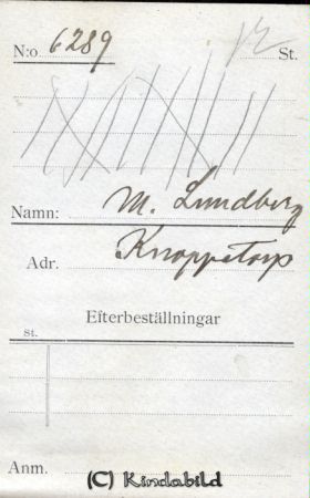 M Lundberg  Knoppetorp
M Lundberg  Knoppetorp
Nyckelord: Lundberg Knoppetorp