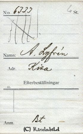  A Lyfvén Kisa
 A Lyfvén Kisa
Nyckelord: Lyfvén Kisa