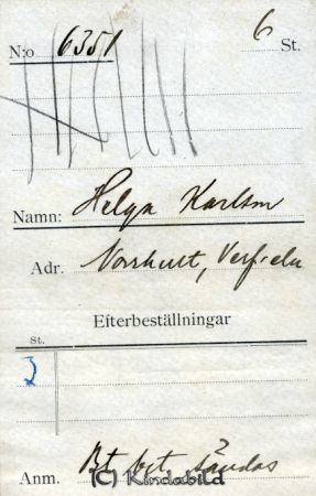 Helga Karlsson Norrhult Verfveln
Helga Karlsson Norrhult Verfveln
Nyckelord: Karlsson Norrhult