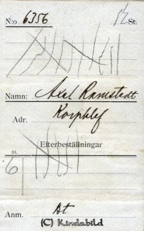 Axel Ramstedt Korpklef
Axel Ramstedt Korpklef
Nyckelord: Ramstedt Korpklef Korpklev