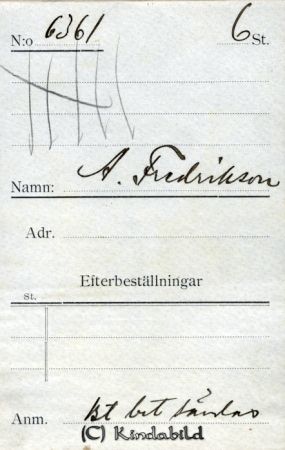 A Fredriksson
A Fredriksson
Nyckelord: A Fredriksson