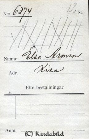 Elsa Aronsson  Kisa
Elsa Aronsson  Kisa
Nyckelord: Elsa Aronsson