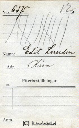 Edit Lundin Kisa
Edit Lundin Kisa
Nyckelord: Edit Lundin