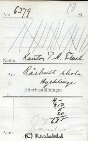 Kantor P A Flach Råshult skola  Hycklinge
Kantor P A Flach Råshult skola  Hycklinge
Nyckelord: Flach Råshult