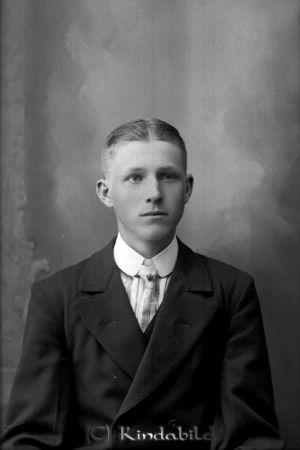 Anders Fransson Krogsfall Slätmon
godj
Anders Fransson Krogsfall Slätmon

raja
Bilden föreställer sannolikt min farfars bror Anders Fransson (1896-1956). mvh, /Stefan Ring 
Källa: stri
Nyckelord: Fransson Kroksfall