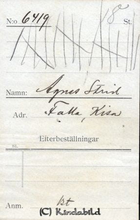 Agnes Strid Falla Kisa
Agnes Strid Falla Kisa
Nyckelord: Agnes Strid