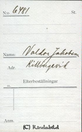 Valdor Jakobsson Killingevid
Valdor Jakobsson Killingevid
Nyckelord: Jakobsson Killingevid