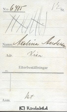 Axelina Andersson Kisa
Axelina Andersson Kisa
Nyckelord: Axelina Andersson