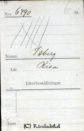Isberg Kisa
Isberg Kisa
Nyckelord: Isberg Kisa