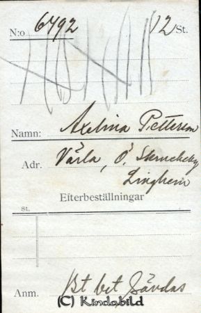 Axelina Pettersson Värla �? Skrukeby Linghem
Axelina Pettersson Värla �? Skrukeby Linghem
Nyckelord: Axelina Pettersson