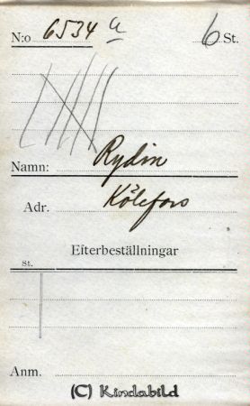 Rydin Kölefors
Rydin Kölefors
Nyckelord: Rydin Kölefors
