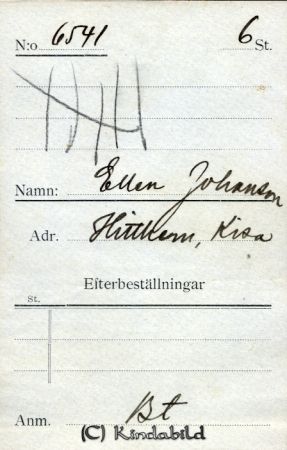 Ellen Johansson Hitthem Kisa
Ellen Johansson Hitthem Kisa
Nyckelord: Johansson Hitthem