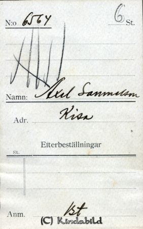 Axel Samuelsson Kisa
Axel Samuelsson Kisa
Nyckelord: Samuelsson Kisa